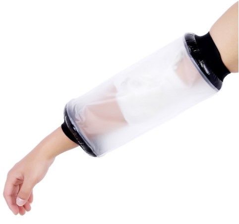 Are there any special techniques for keeping my hand surgery incision dry during water-related activities?