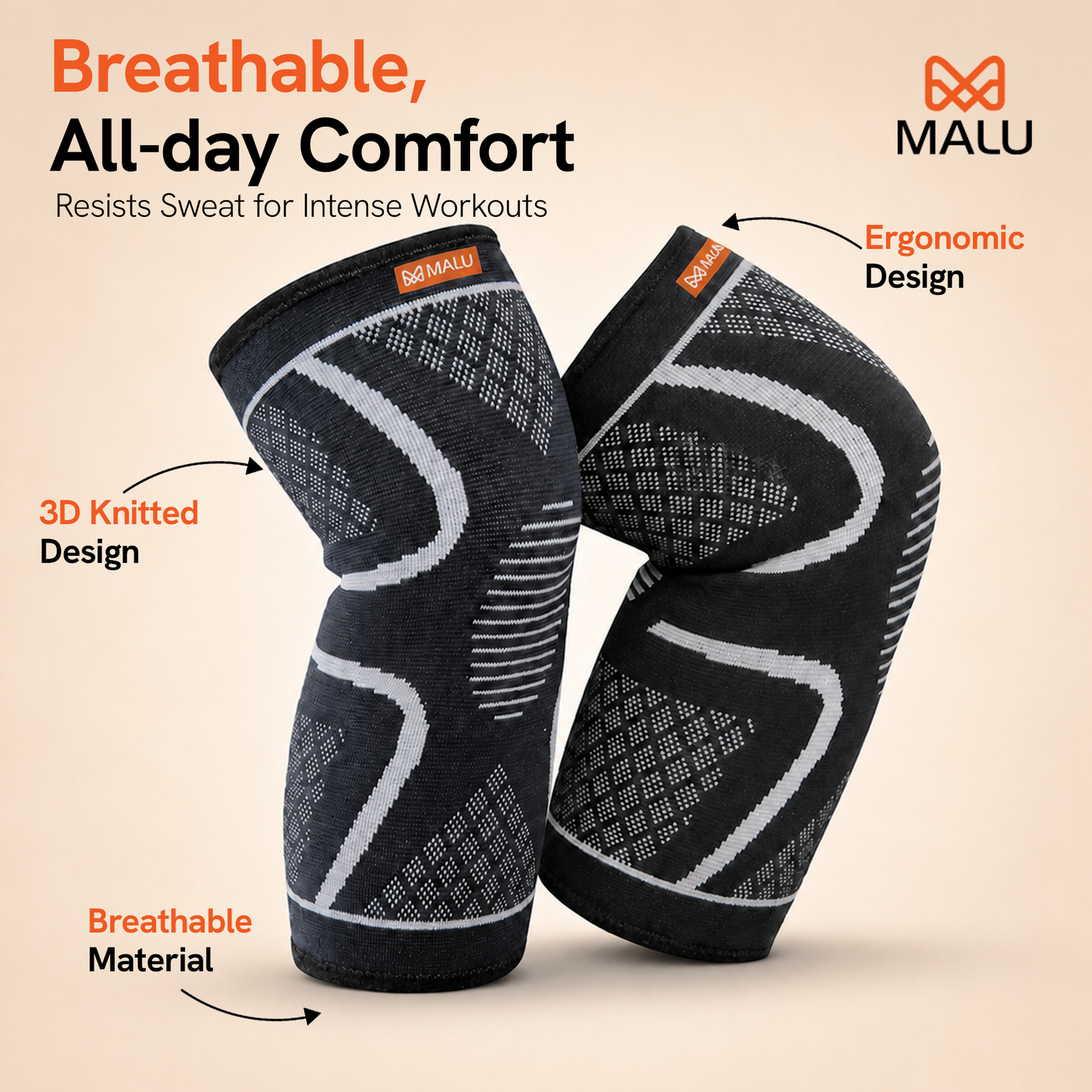 Knee Cap 3D (Black) (8.1)