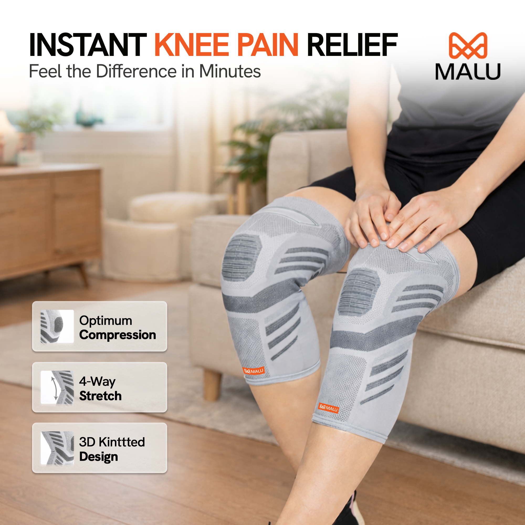 Knee Cap Grey