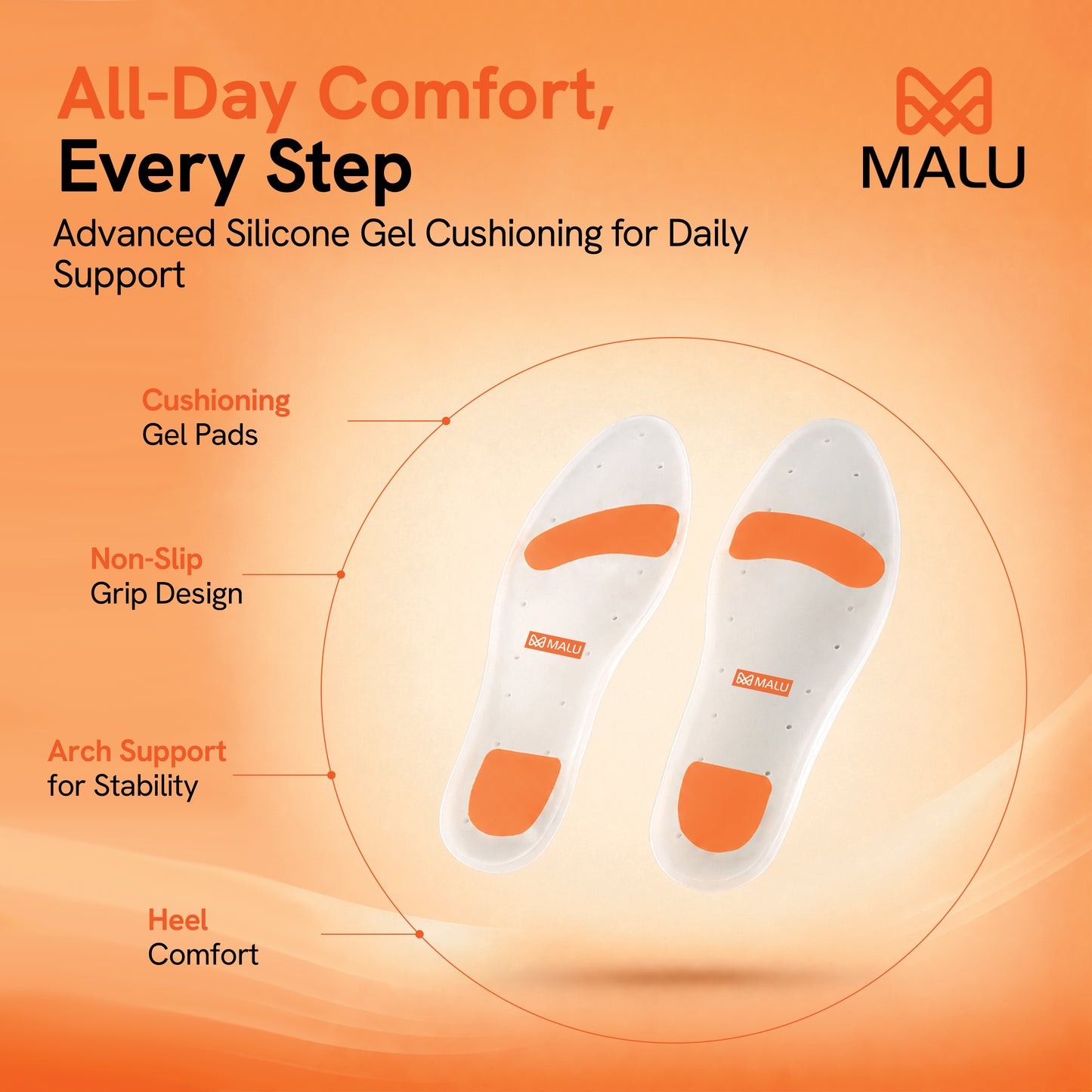 Silicone Gel Insoles for Shoes