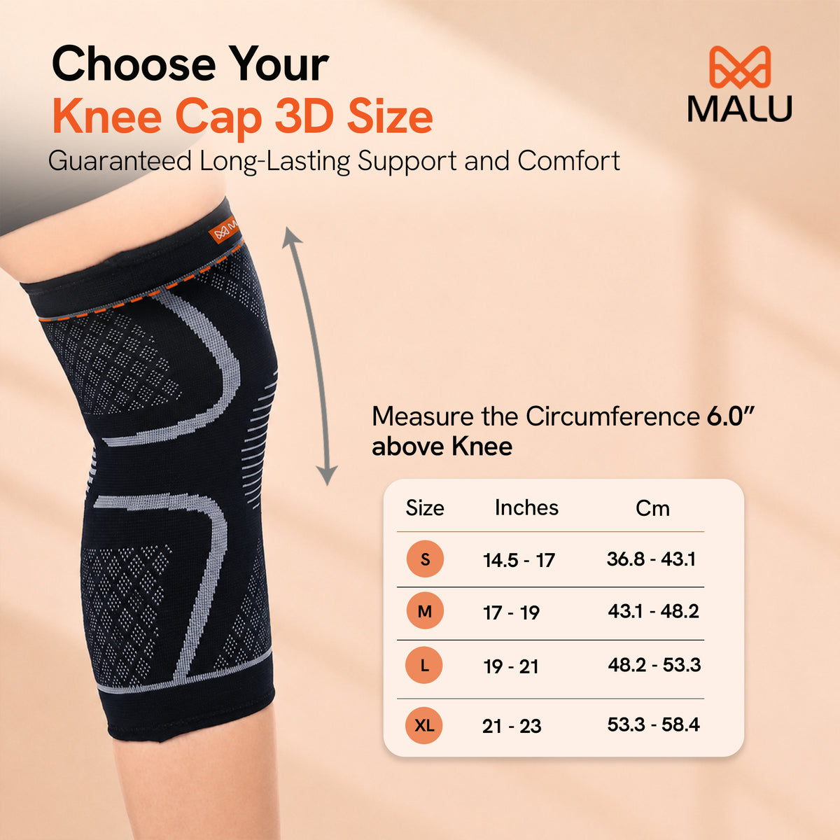 Knee Cap 3D (Black)