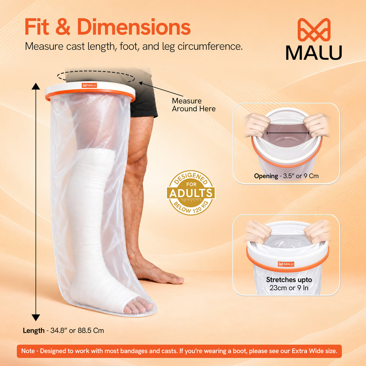 Cast Cover - Adult Leg Large