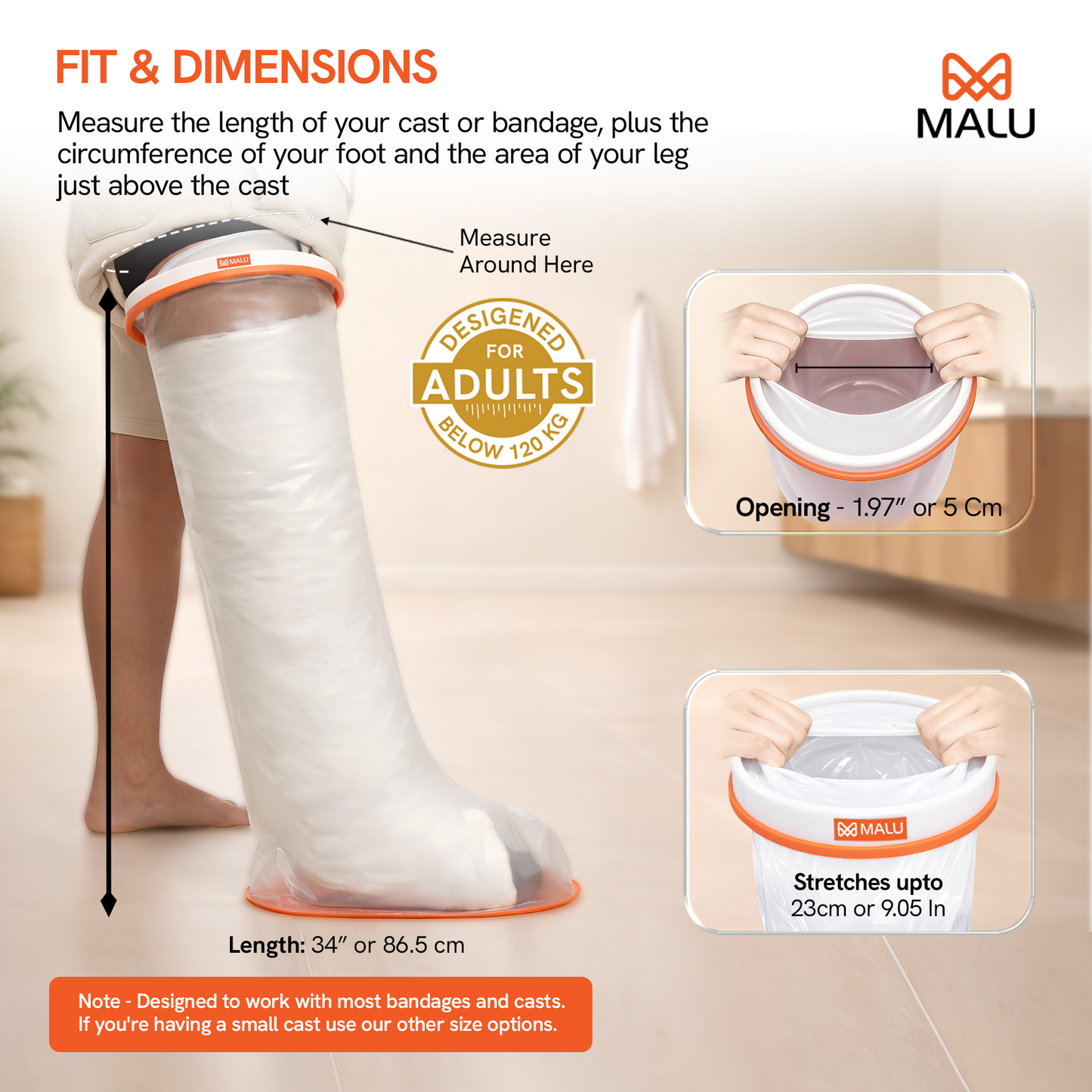 Universal Shield - Adult Leg Large Antislip