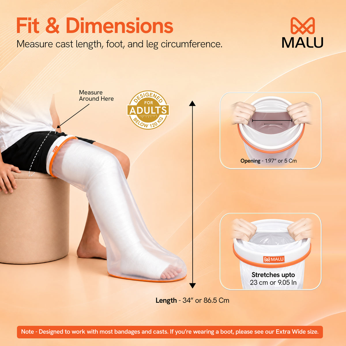 Cast Cover - Adult Leg Large