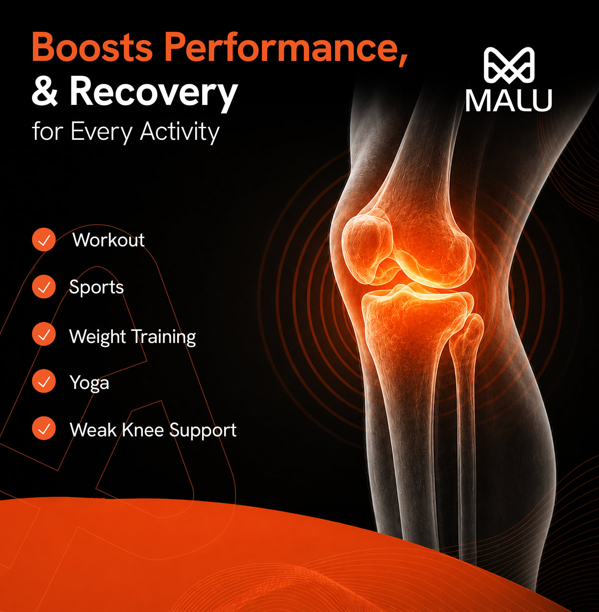 Knee Cap 3D (Black)