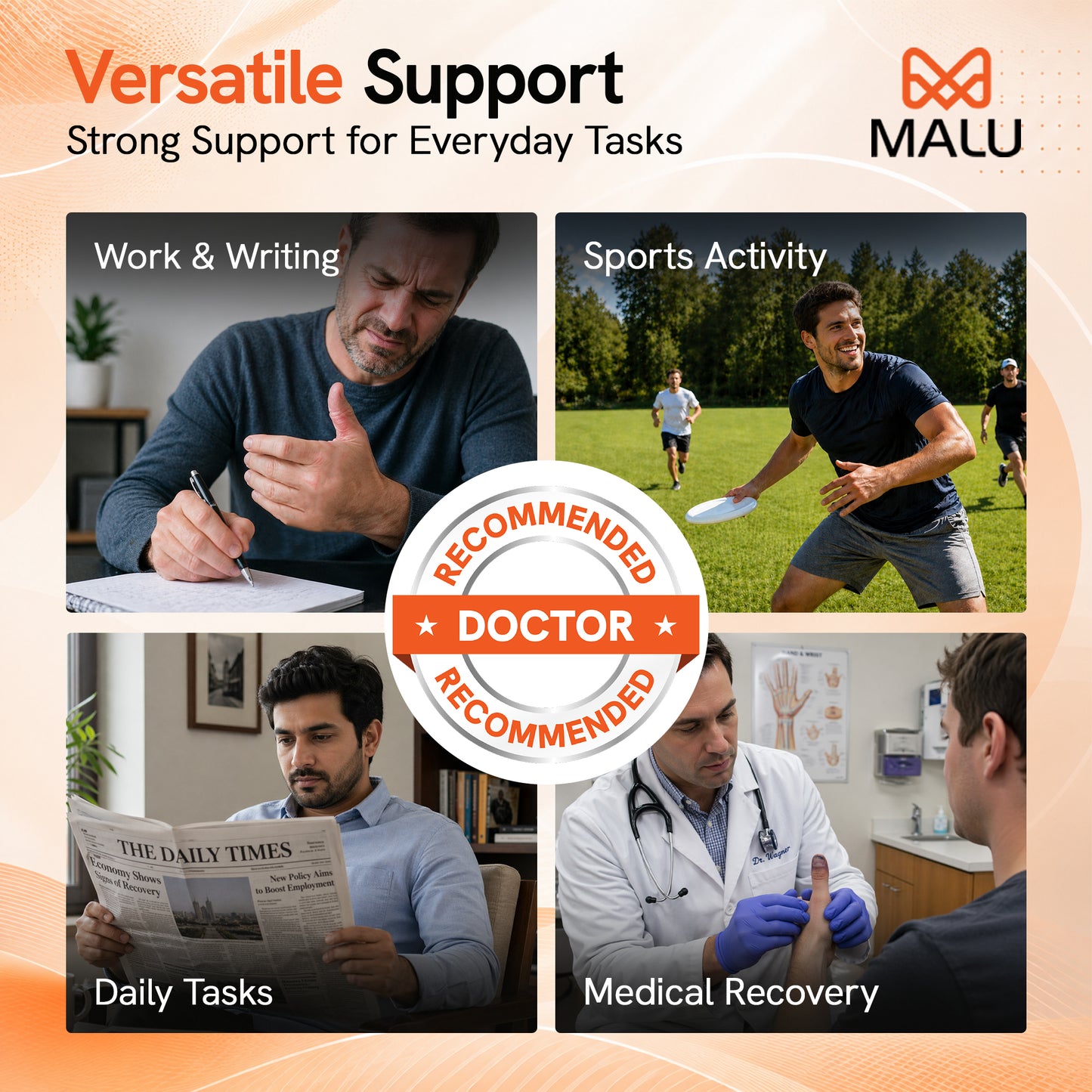 Ortho Wrist Brace with Thumb Support for Men & Women