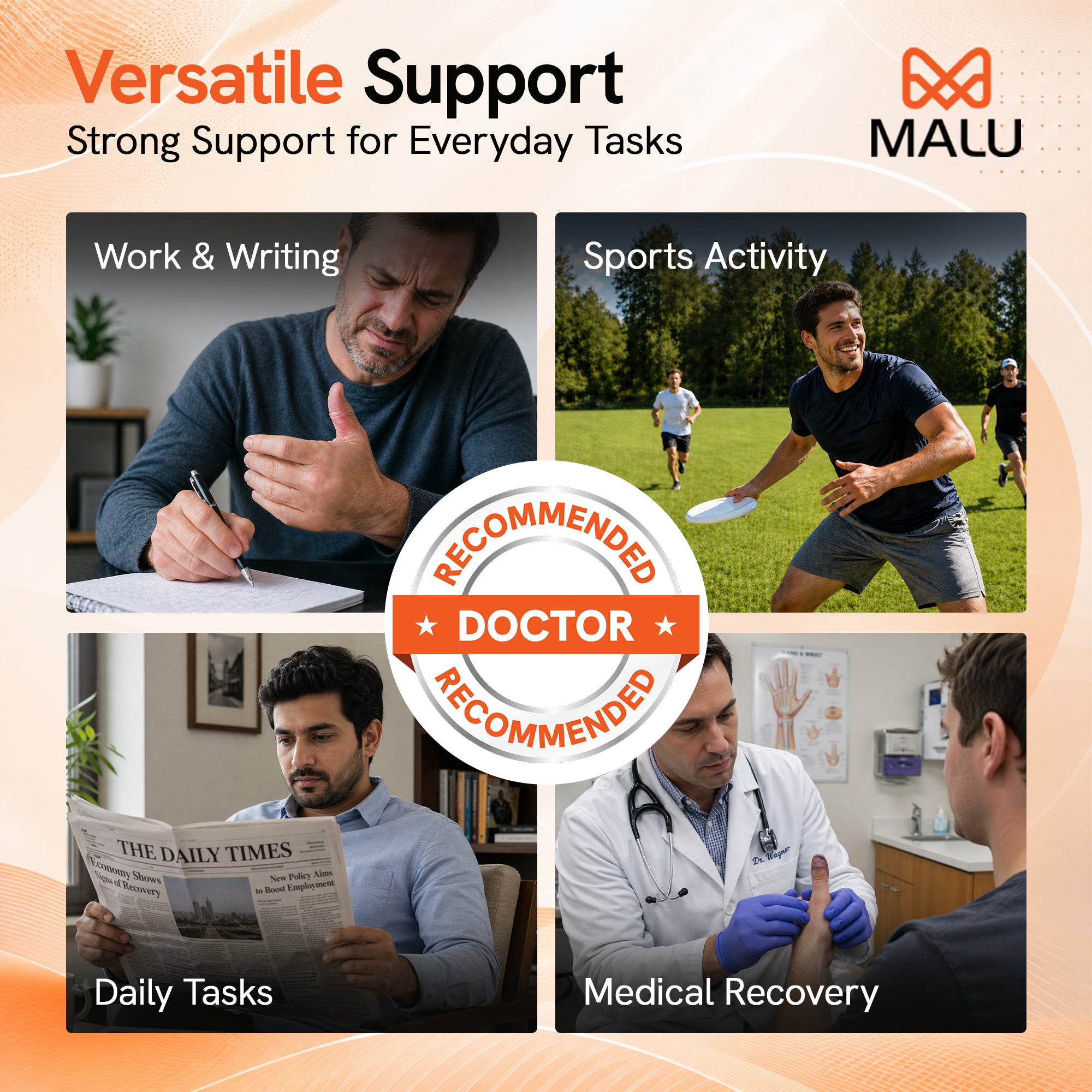 Ortho Wrist Brace with Thumb Support for Men & Women
